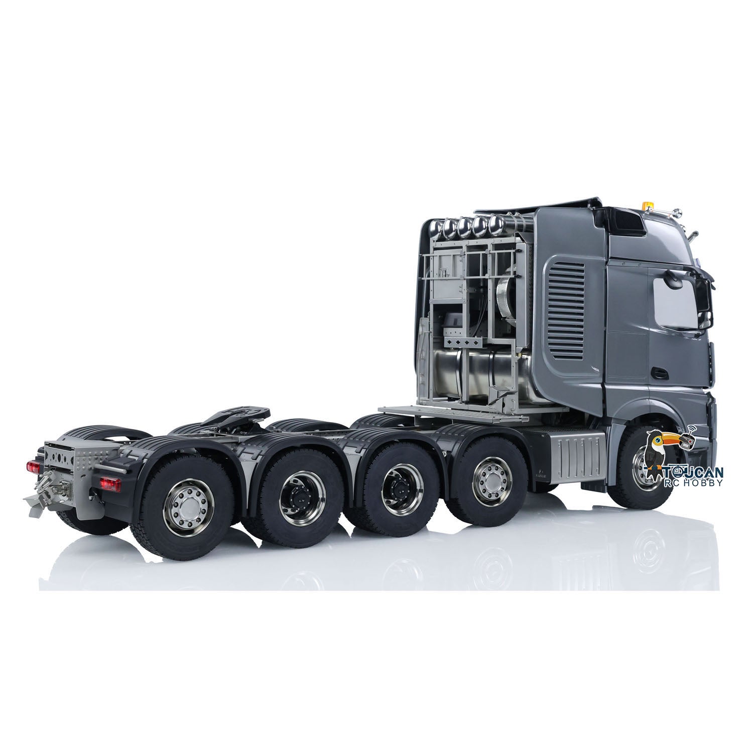 1/14 Scale 10x10 Metal Chassis Remote Control Tractor Truck - 3363 Lorry RTR RC Car Model with High Roof, 3-Speed Transmission & Differential Lock Axles - Perfect for Off-Road Racing and Heavy Duty Simulation Play