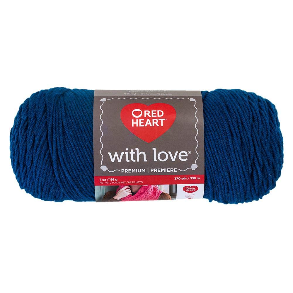 Red Heart With Love Peacock Yarn - Soft Acrylic Yarn for Knitting & Crocheting - Perfect for Scarves, Blankets & DIY Crafts
