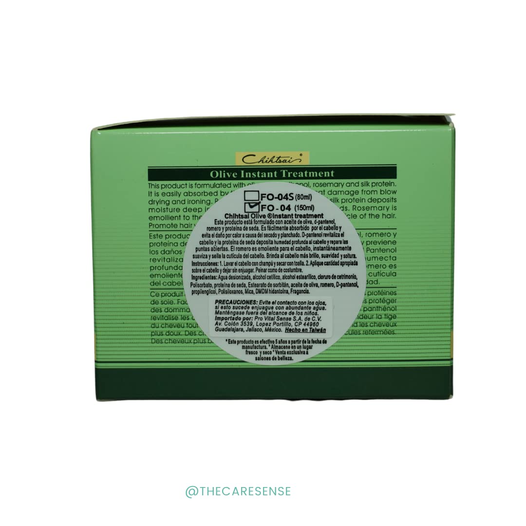 Chihtsai Olive Instant Hair Repair Leave-In Treatment (5.1oz/150ml) - Deep Conditioning for Damaged Hair - Perfect for Daily Use, Salon Results at Home