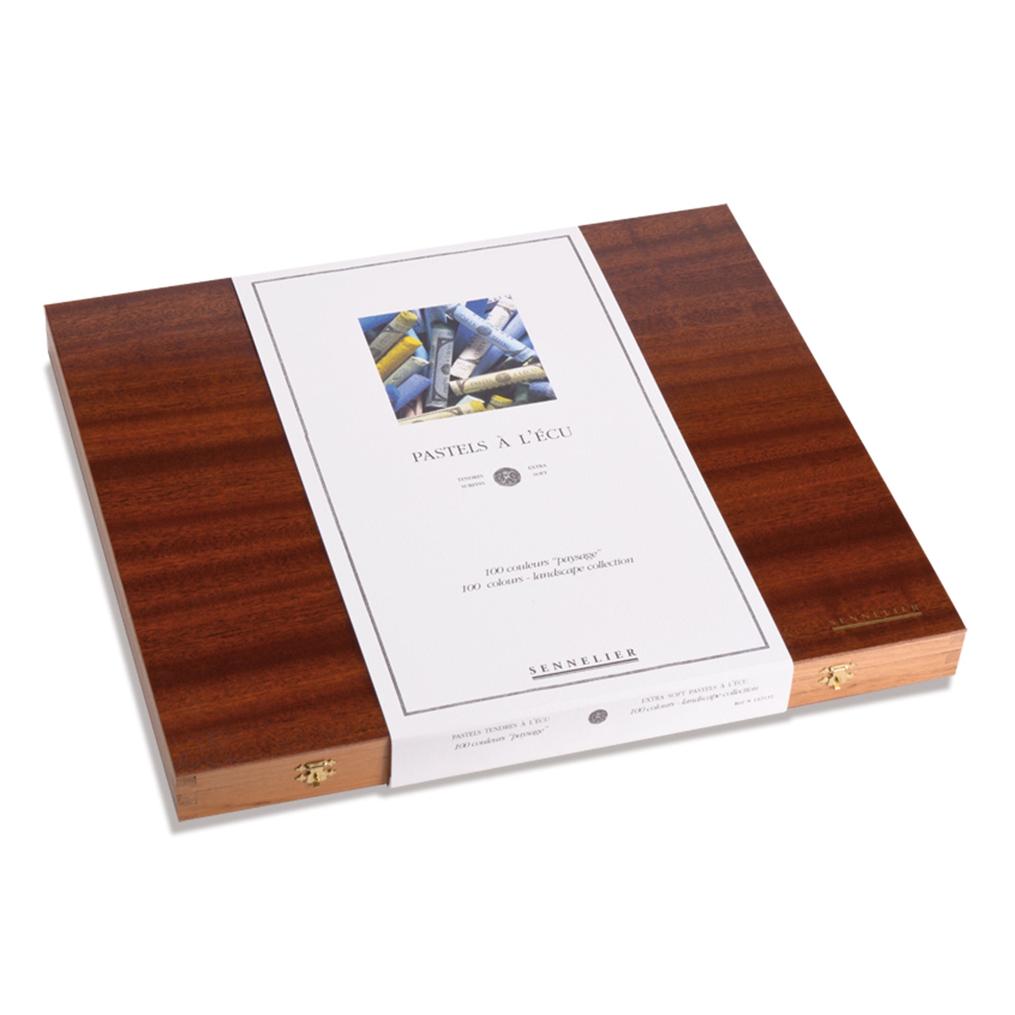 100-Piece Pastel Wooden Box Set for Artists - Perfect for Landscape Drawing, Sketching & Professional Artwork