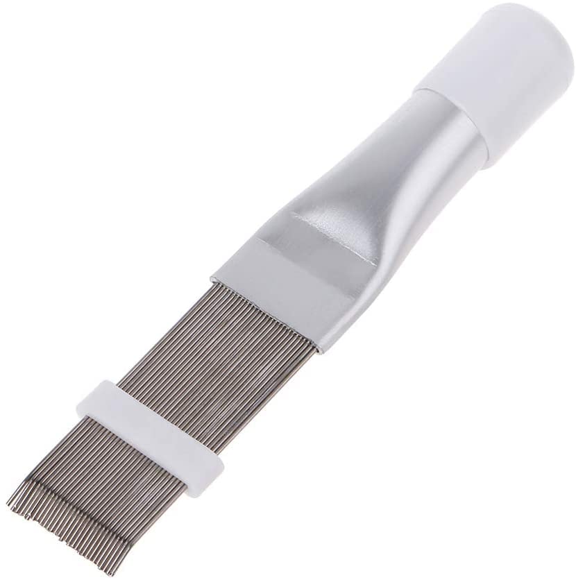 Professional Stainless Steel AC Fin Comb Brush - Heavy Duty HVAC Tool for Straightening & Cleaning Air Conditioner Fins | Durable Construction, Easy to Use | Improves Cooling Efficiency | Perfect for Home AC Maintenance & HVAC Repair Services