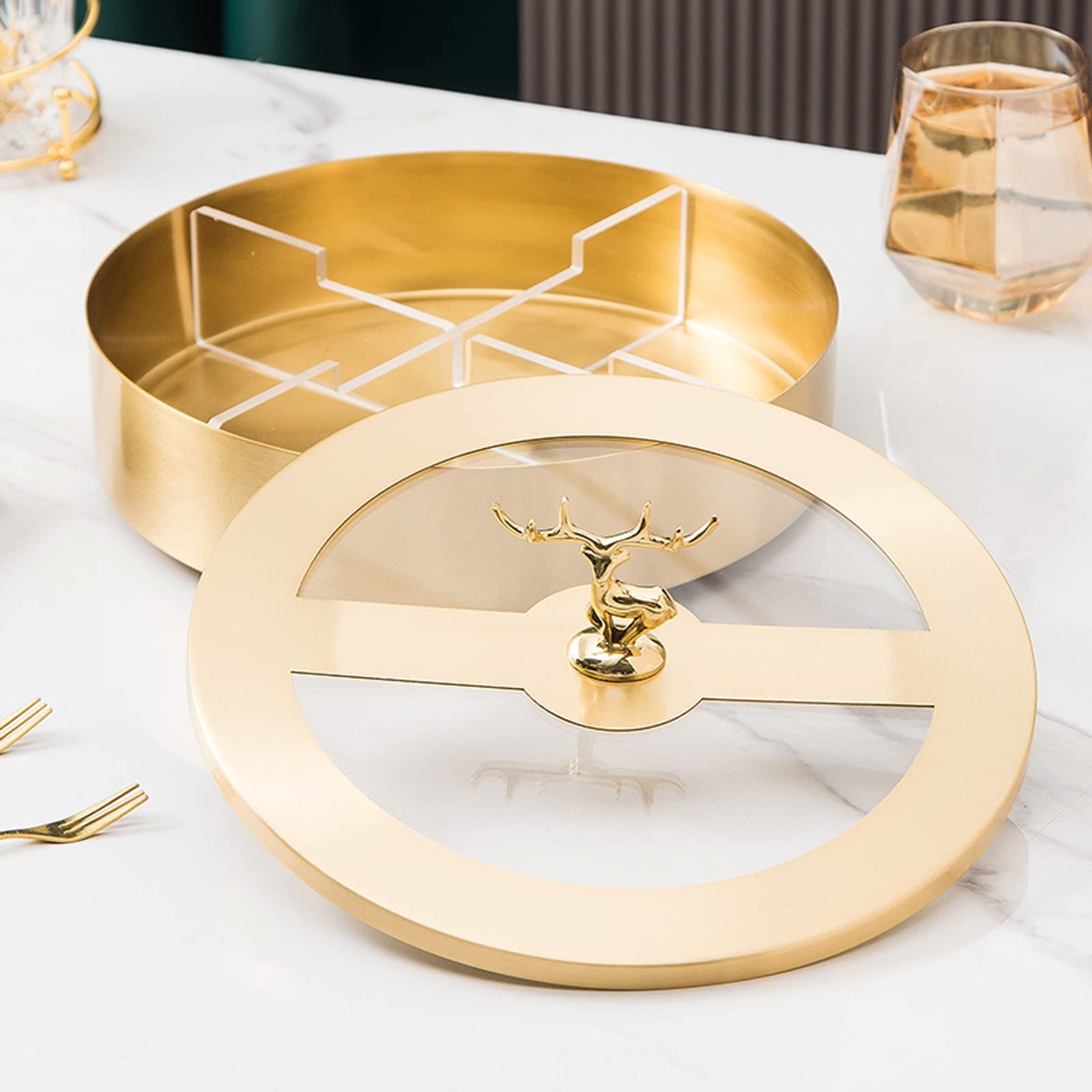 Pure Copper Fruit Bowl - Elegant Candy & Snack Tray for Living Room Coffee Table | Luxury Dried Fruit Storage Basket | Perfect for Home Decor, Entertaining Guests & Healthy Snacking