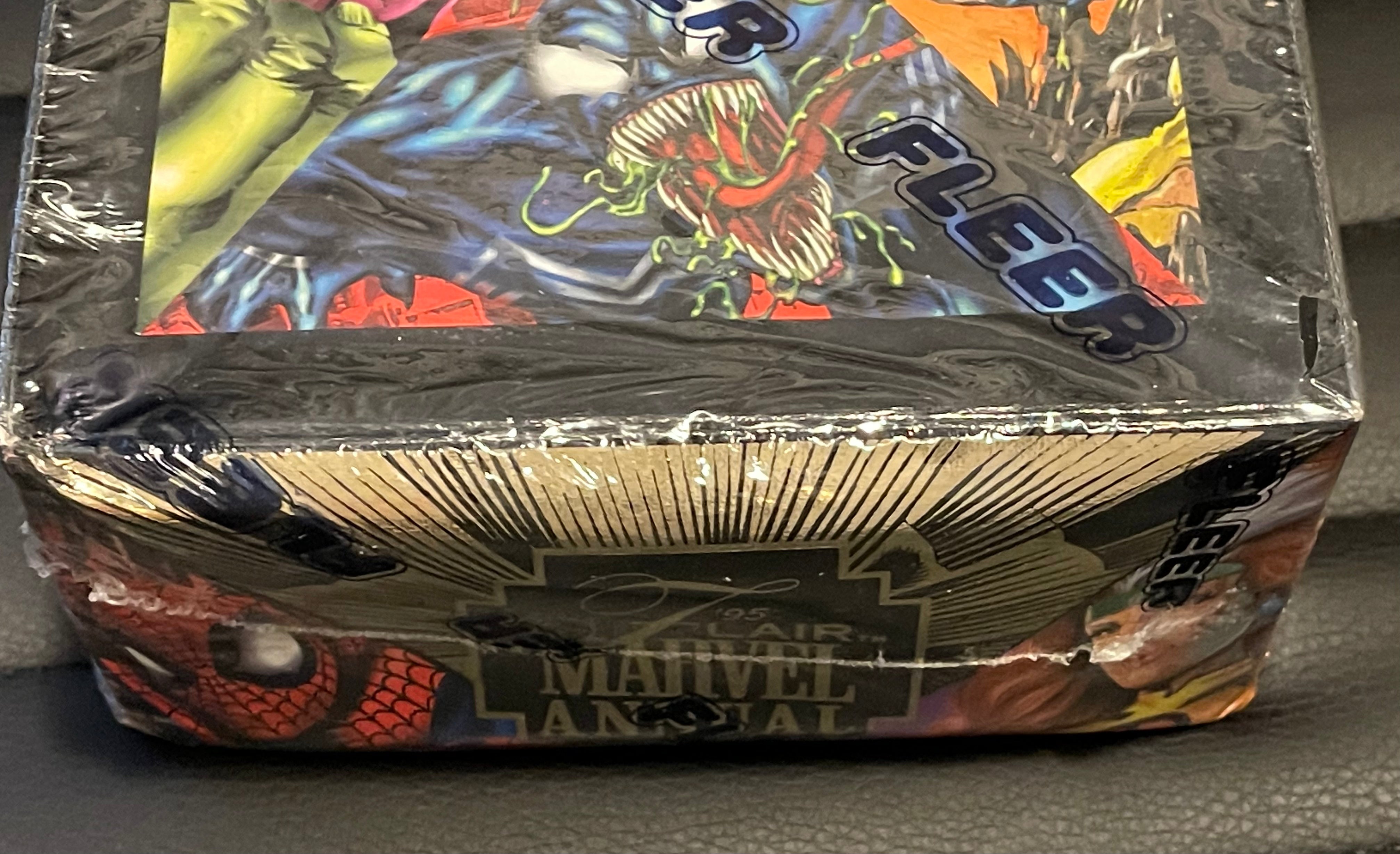 1995 Flair Marvel Annual Rare Factory Sealed Trading Card Box - Collectible Vintage Comic Cards for Display & Investment
