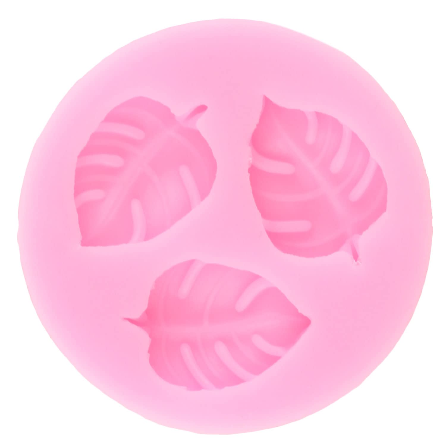 Tropical Leaf Silicone Molds Set of 4 - Flamingo & Monstera Leaves Fondant Mold for Cake Decorating, Cupcake Toppers, Candy, Polymer Clay, Chocolate & Gum Paste - Perfect for DIY Baking, Wedding Cakes, Birthday Parties & Home Decor