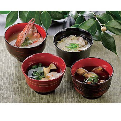 Fukui Craft Black Ombre Pearl Genji Soup Bowl - Handmade Japanese Ceramic Rice Bowl for Ramen, Miso Soup & Asian Cuisine - Elegant Dining & Home Decor
