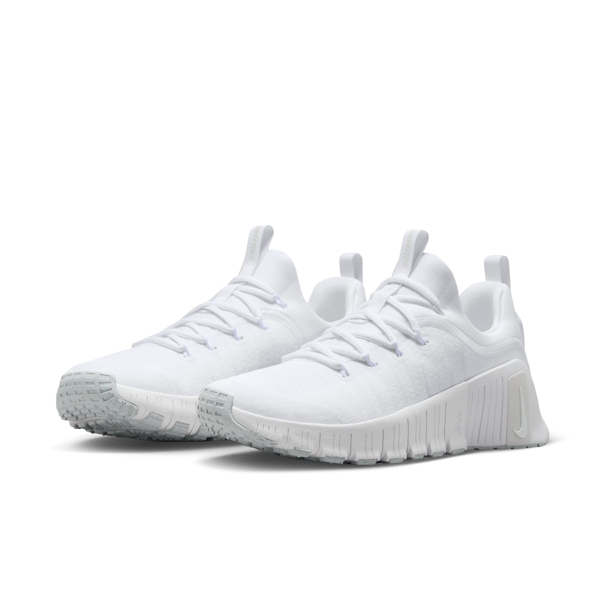 Women's Free Metcon 6 Cross Training Shoes - 101 White/Platinum Tint - Lightweight Gym Workout Shoes for Running, HIIT & Weightlifting - Perfect for CrossFit & Fitness Training