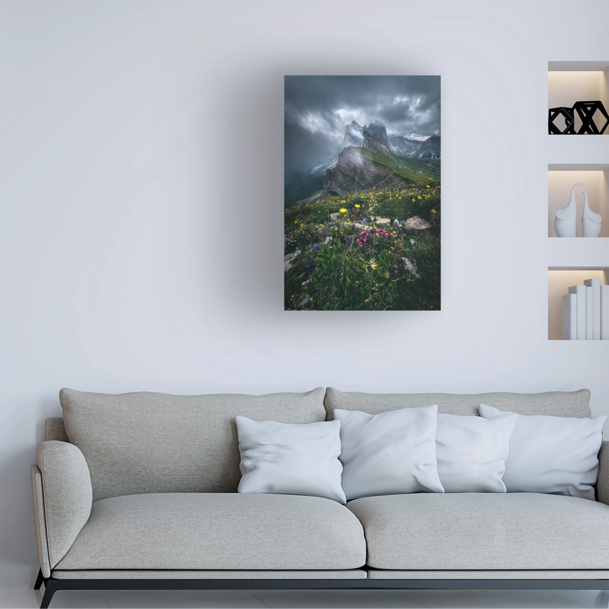 Trademark Fine Art 'Dolomites Seceda 2500' Landscape Canvas Wall Art by Jean Claude Castor - Perfect for Living Room, Bedroom & Office Decor