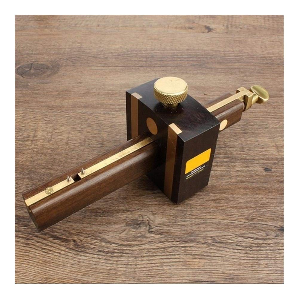 Premium Ebony Screw-Type Marking Gauge - Precision Woodworking Measuring Tool for Carpentry & DIY Projects (Brown) - Perfect for Furniture Making, Cabinet Building & Wood Joinery