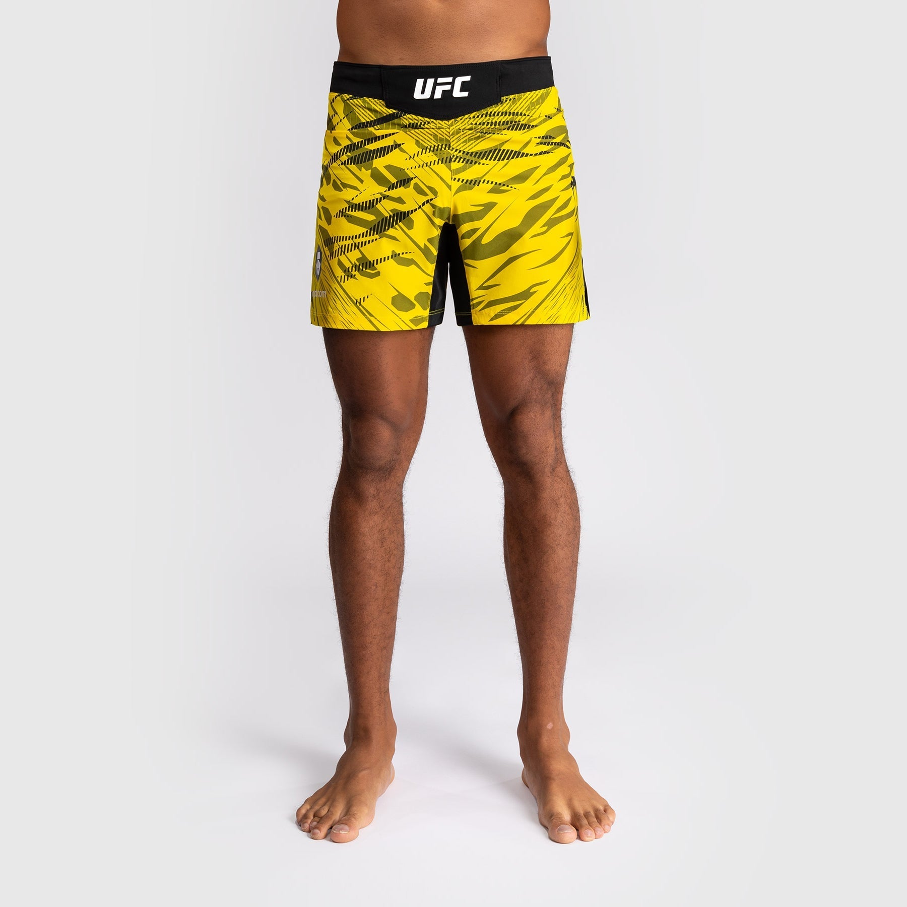 Venum UFC Fusion Authentic Men's Fight Shorts - Personalized MMA Training & Competition Shorts for Fight Night - Comfortable Fit in Yellow - Perfect for UFC Training, MMA Sparring & Fitness Workouts