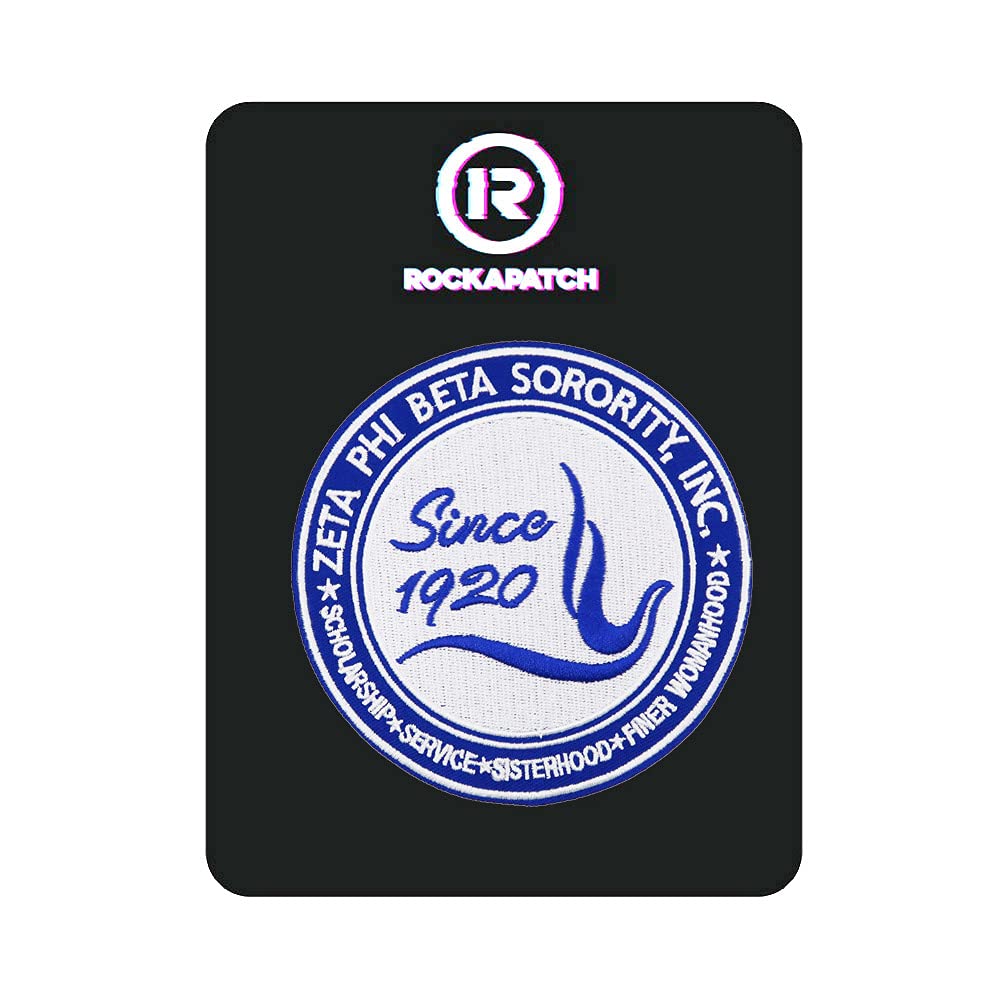 African American Sorority Sisterhood Finer Womanhood Embroidered Iron On Patch - Greek Letter Organization Apparel Accessory for Jackets, Bags & Hats