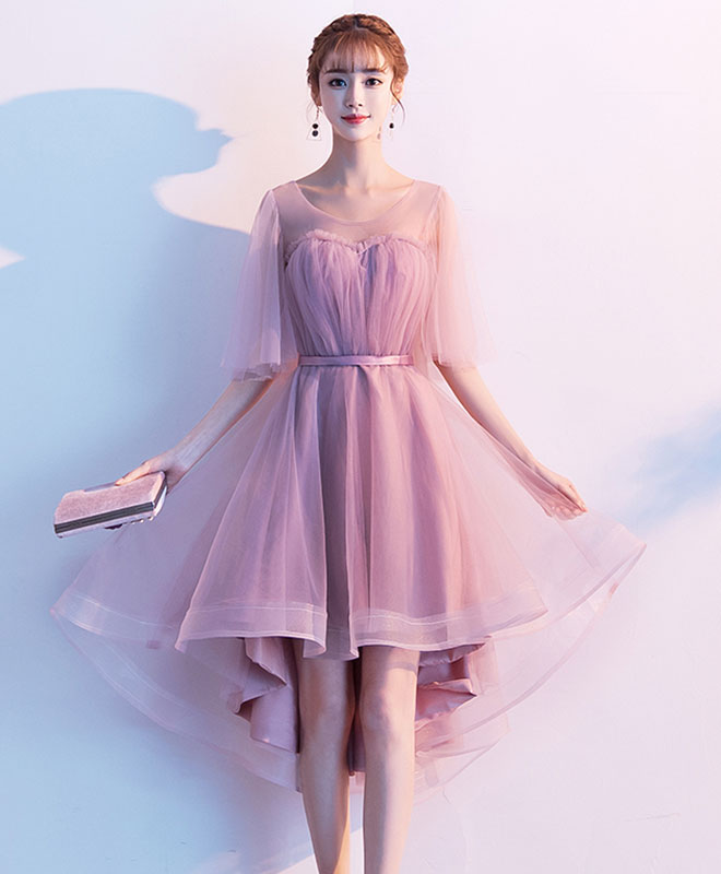 Elegant Pink Tulle Short Prom Dress & Homecoming Dress for Teens - Perfect for School Dances, Parties, and Special Occasions
