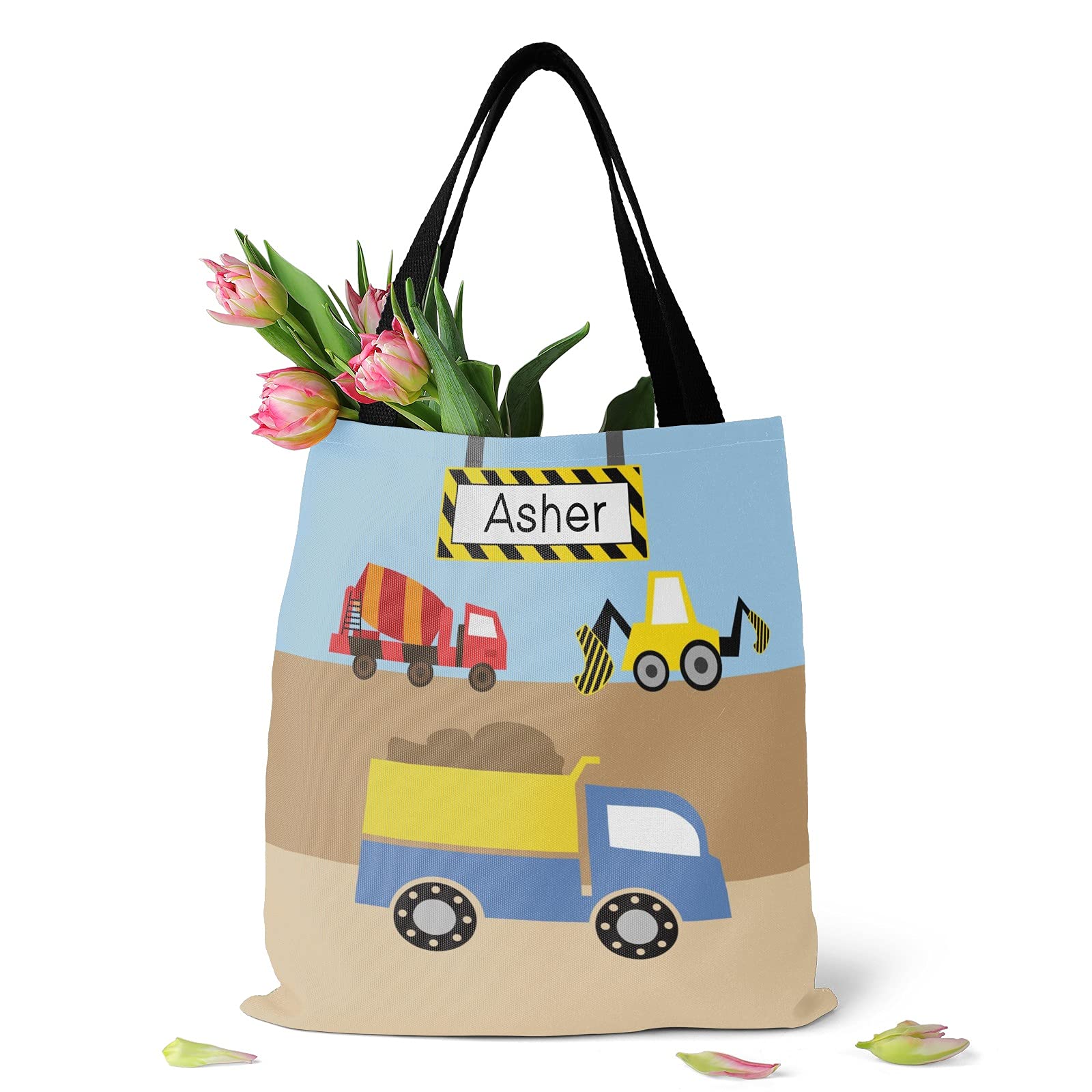 Personalized Pink Cute Canvas Tote Bags - Eco-Friendly Reusable Shopping Bags for Women, Travel, School & Work - Perfect Gift for Friends & Family - Great for Groceries, Beach Trips & Daily Use
