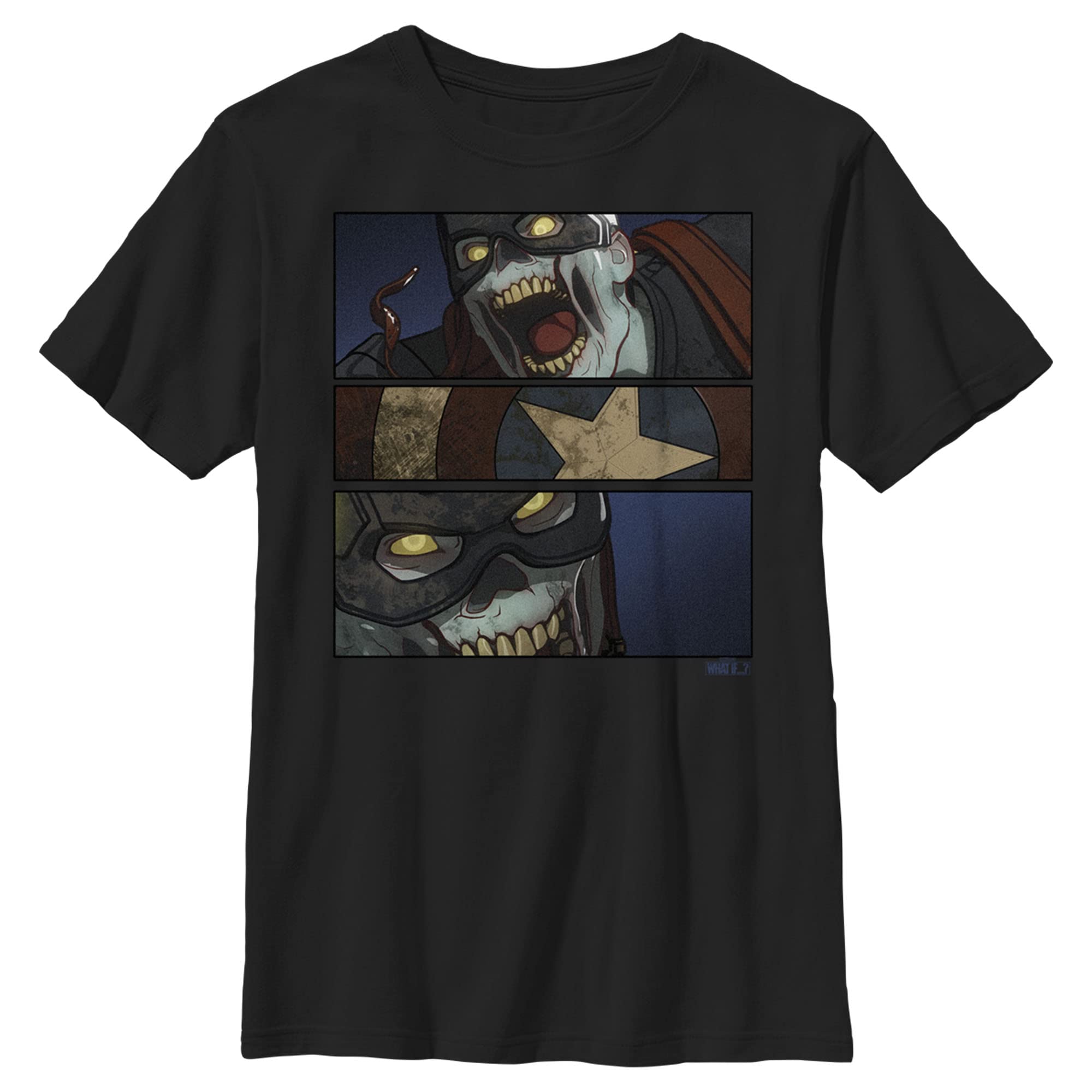 Marvel What If…? Zombie Captain America Boys T-Shirt - Cool Superhero Graphic Tee for Kids, Halloween Costume & Casual Wear