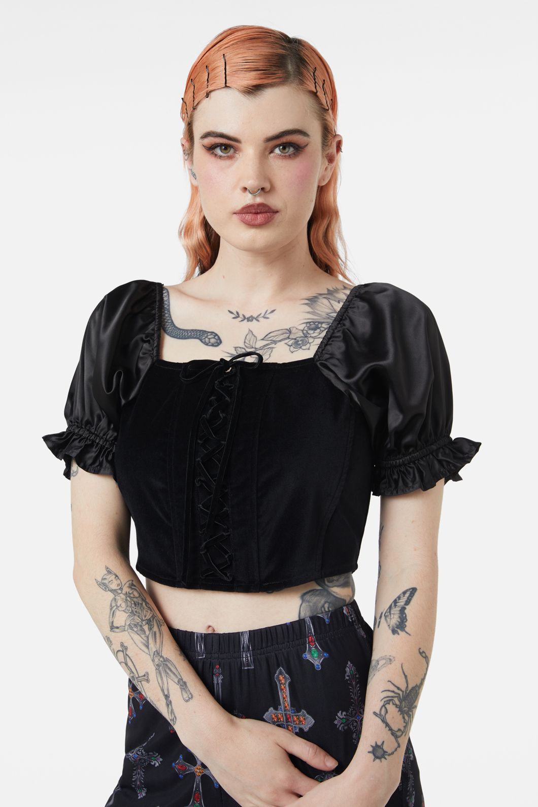 Sexy Velvet Corset for Women - Boudoir Lingerie, Maid Costume, Burlesque Outfit - Perfect for Halloween, Cosplay, and Romantic Nights