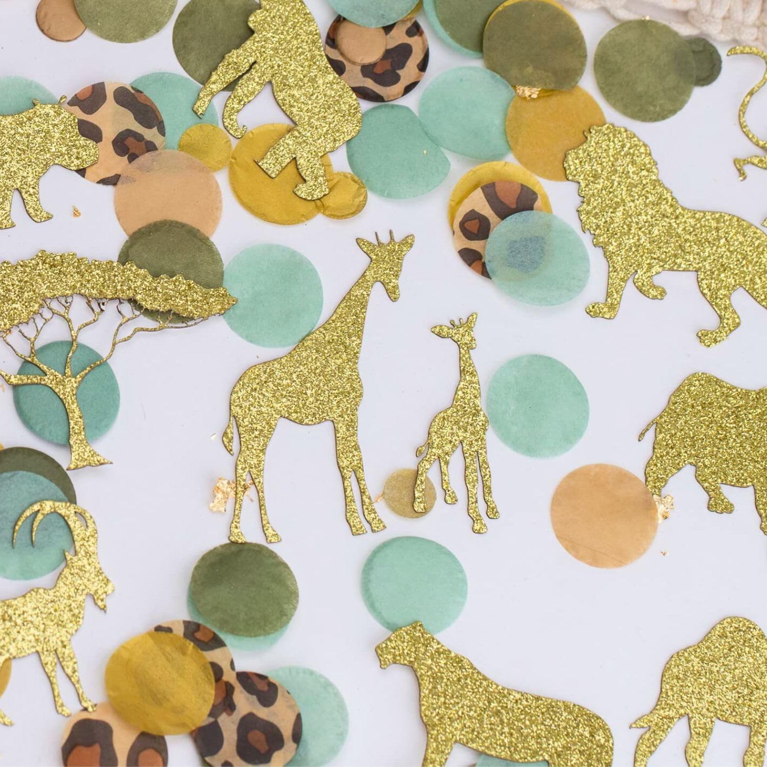 Wild One Safari Baby Shower & Birthday Party Decorations for Boys - Jungle Theme Animal Confetti & Party Supplies for Baby Showers, First Birthdays & Jungle-Themed Events
