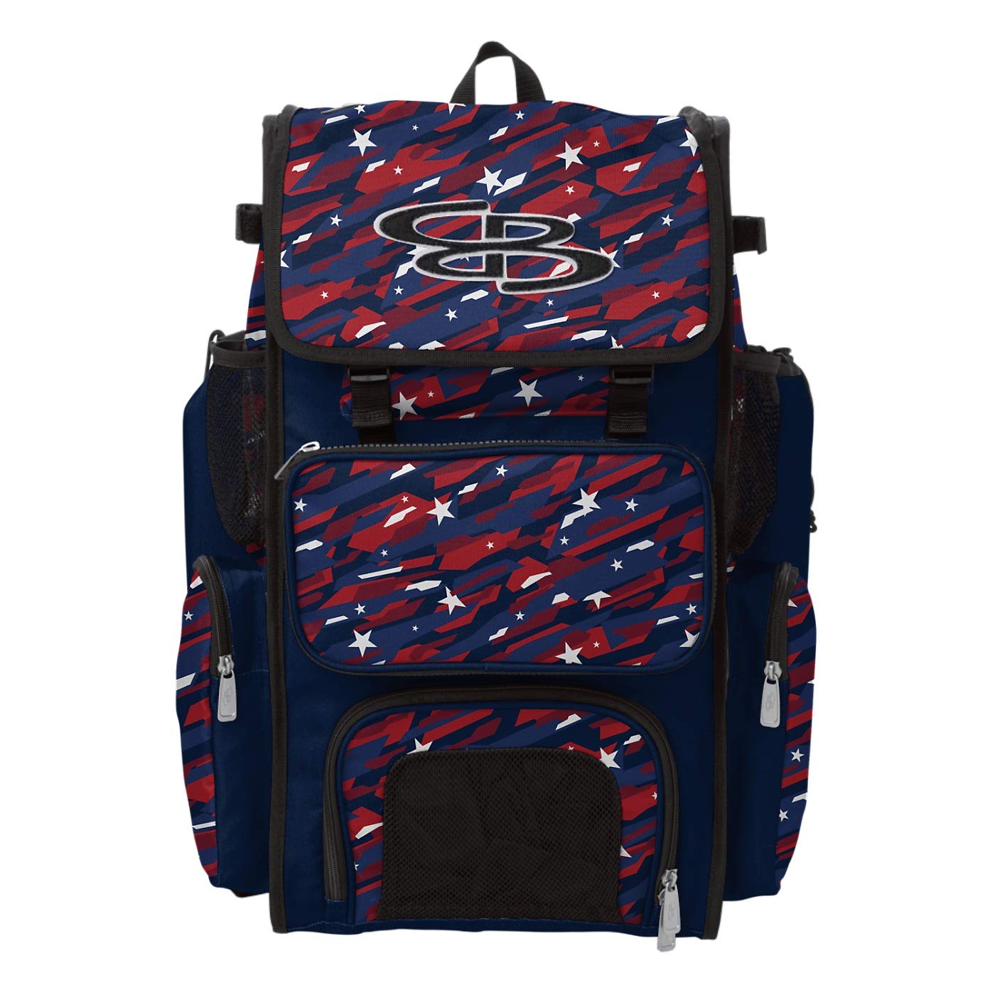 Boombah Superpack Bat Backpack for Baseball & Softball - Holds 2 Bats - USA Series - Multiple Colors - Durable No-Wheel Design | Perfect for Team Sports, Practice & Games