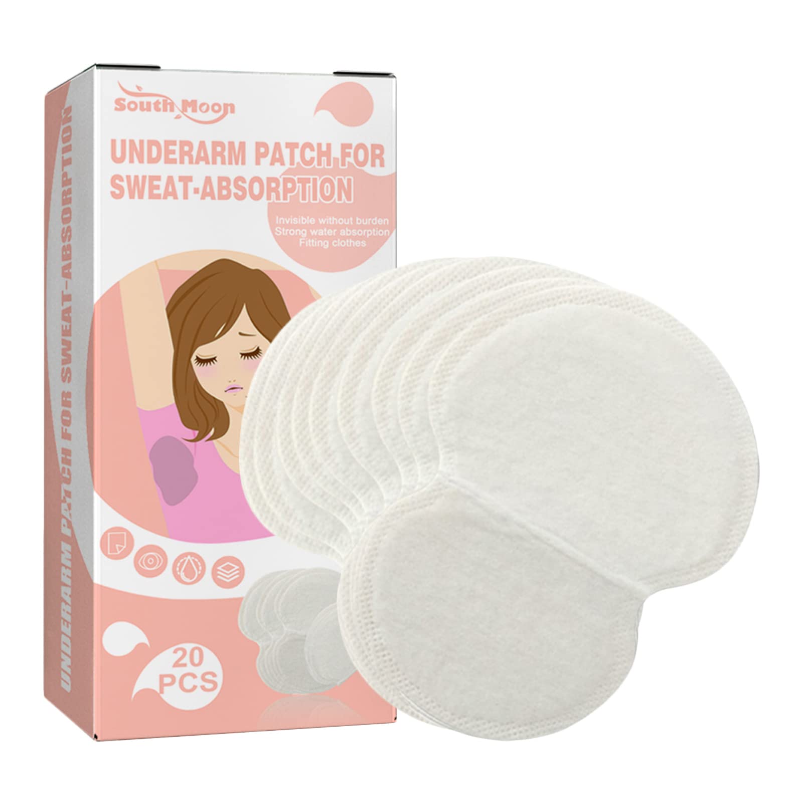 Eolaks Disposable Underarm Sweat Pads - 20 Pack Invisible Anti-Sweat Stickers for Hyperhidrosis & Odor Protection | Ideal for Workouts, Business Meetings & Summer Activities