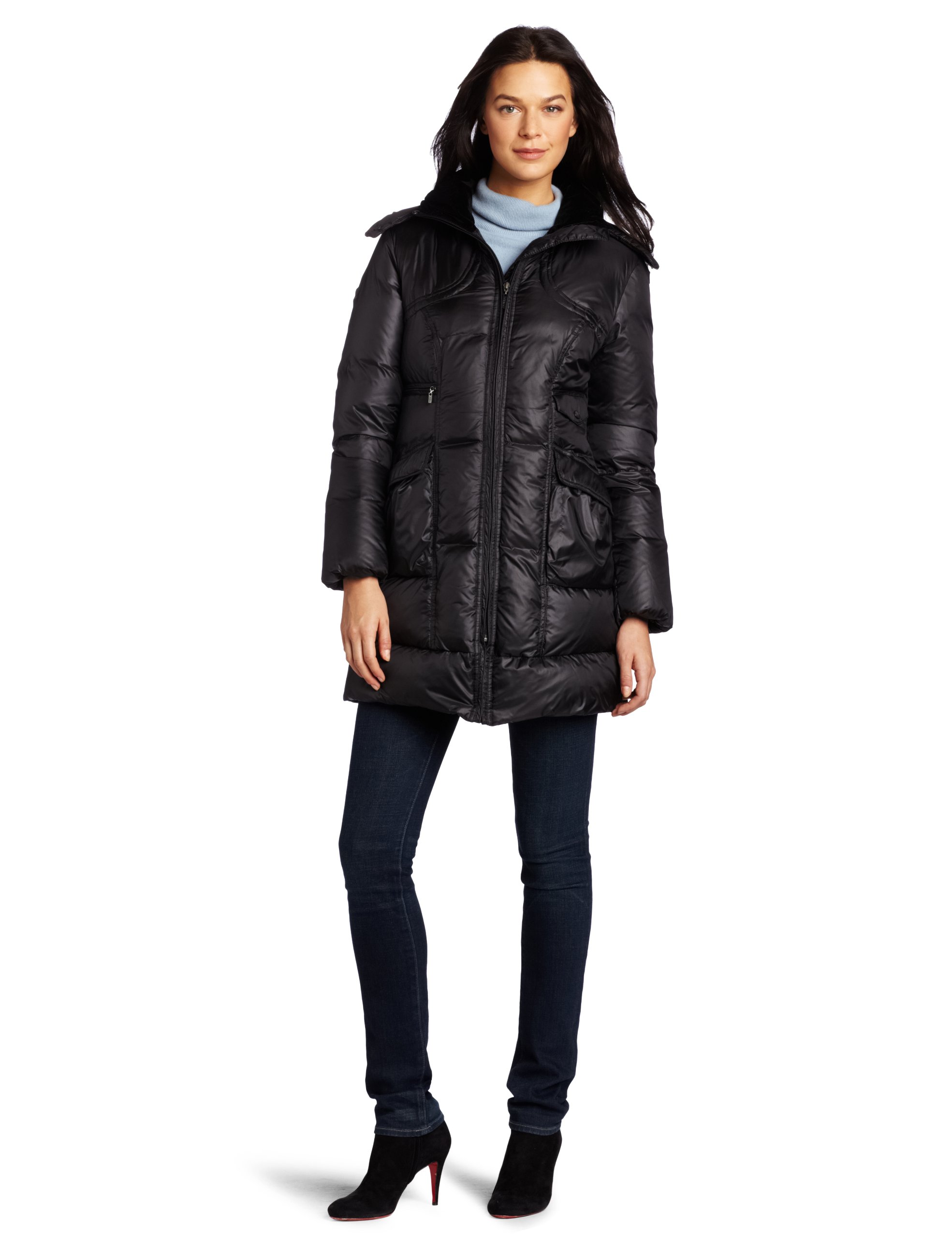 Cole Haan Women's Lightweight Hooded Down Jacket for Travel - Warm Winter Coat for Outdoor Adventures & City Strolls