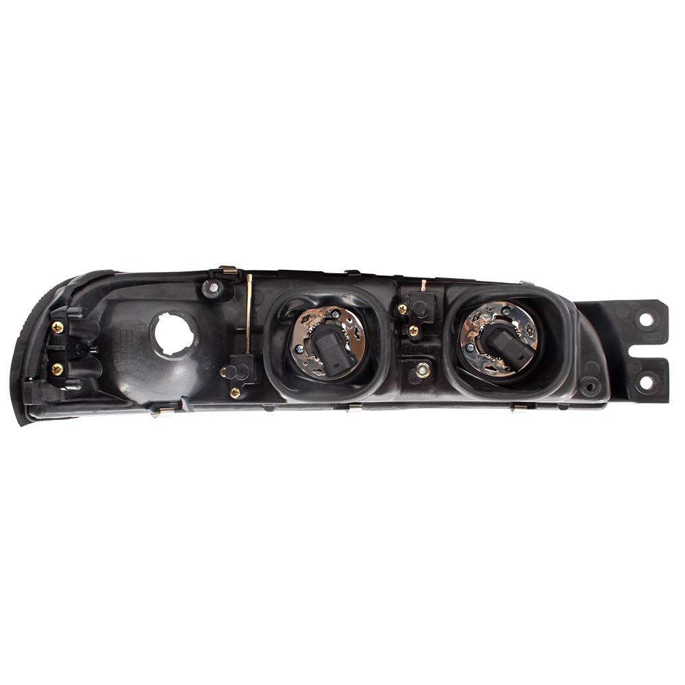 Brock Replacement Headlights Set - Driver & Passenger Side with Corner Lamps for 1997-1999 Buick LeSabre (Part #16525997, 16525998) | Direct Fit, Easy Installation | Perfect for Night Driving & Vehicle Restoration Projects