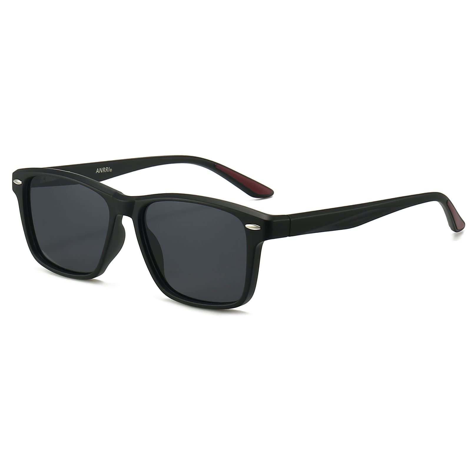 ANRRI Gradient Polarized Sunglasses for Men & Women - Retro Square UV Protection Sun Glasses with Spring Hinges - Perfect for Driving, Beach & Outdoor Activities
