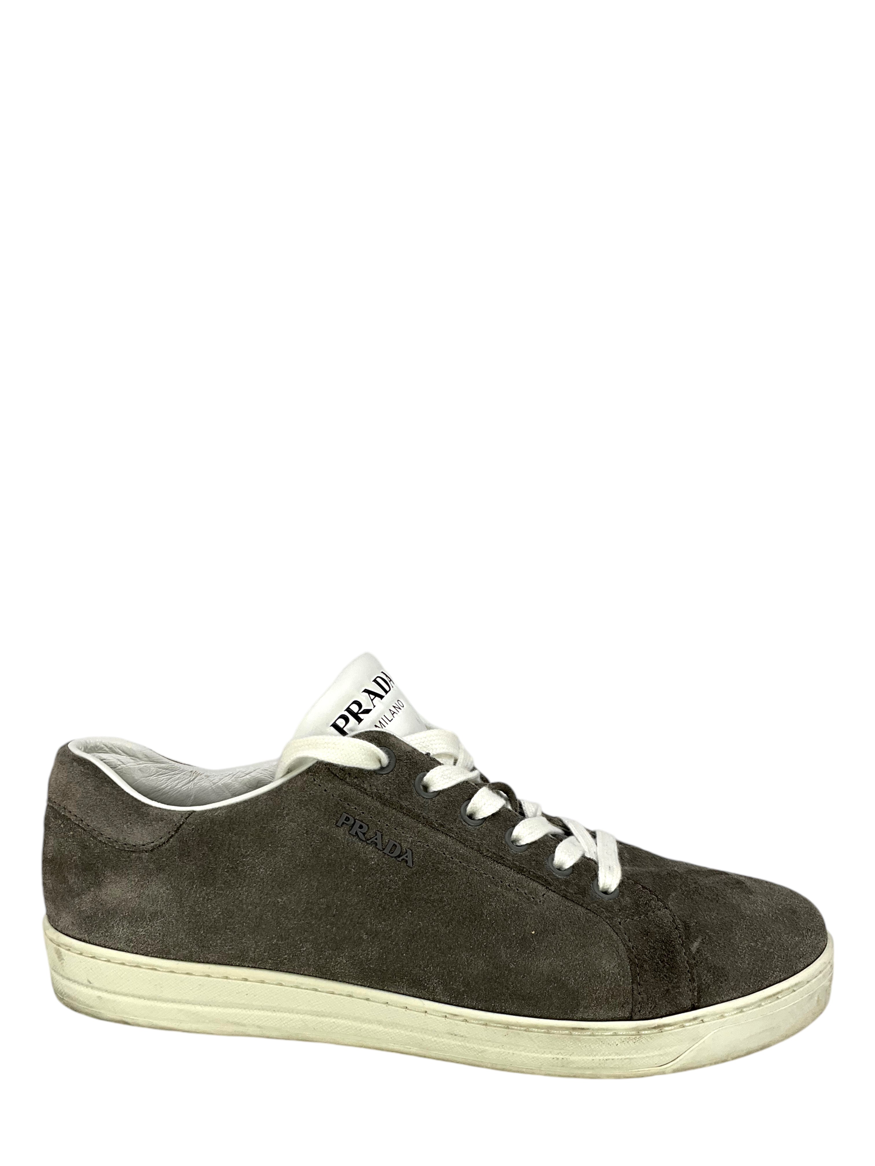 Prada Suede Low Top Sneakers for Men - Size 11 | Luxury Casual Shoes for Everyday Wear & Street Style Fashion