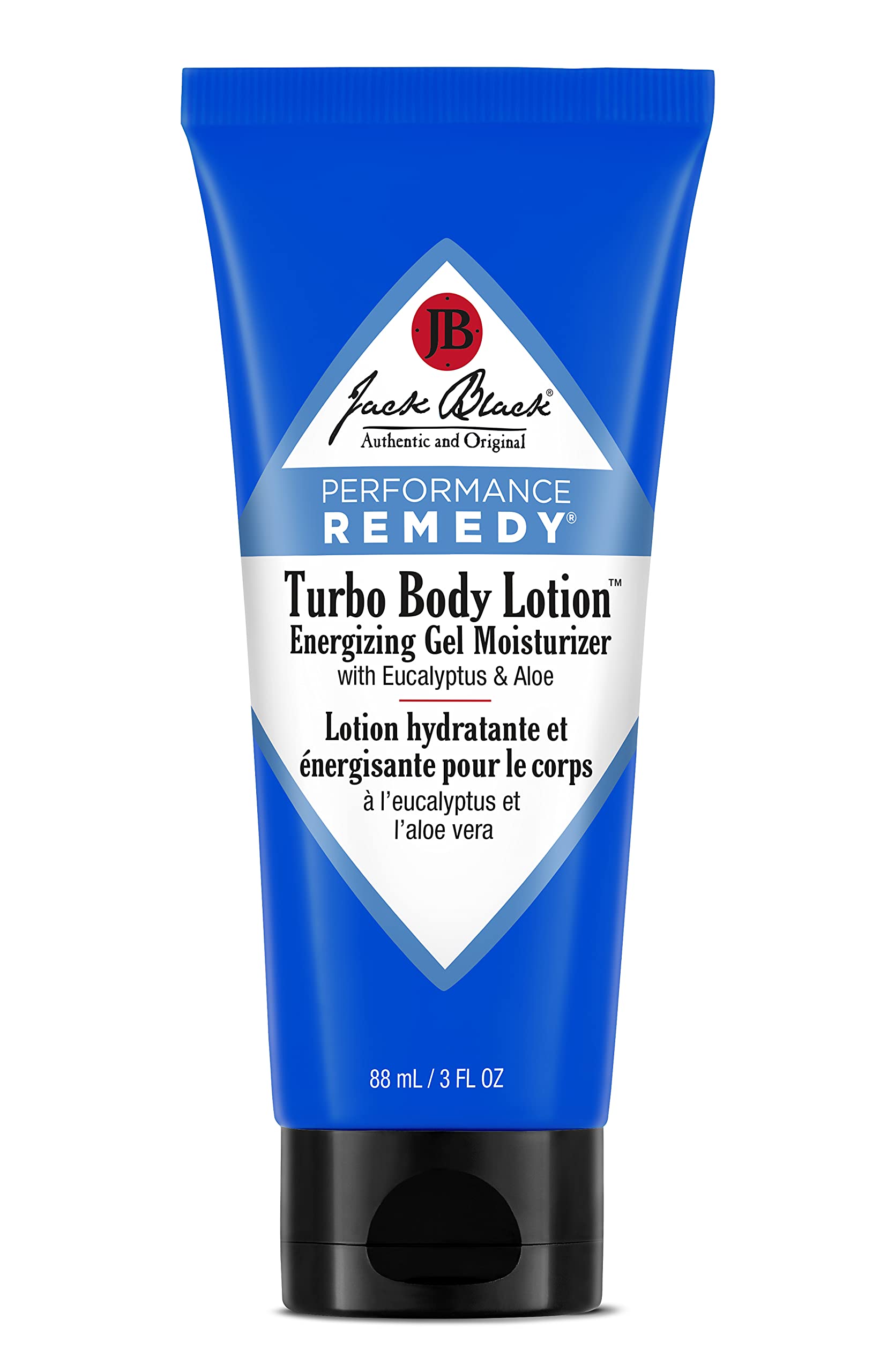 Jack Black Turbo Body Lotion - Energizing Gel Moisturizer for Men, Hydrating & Cooling Formula, Fast-Absorbing, 24-Hour Moisture - Perfect for Post-Workout, Travel & Daily Skincare Routine