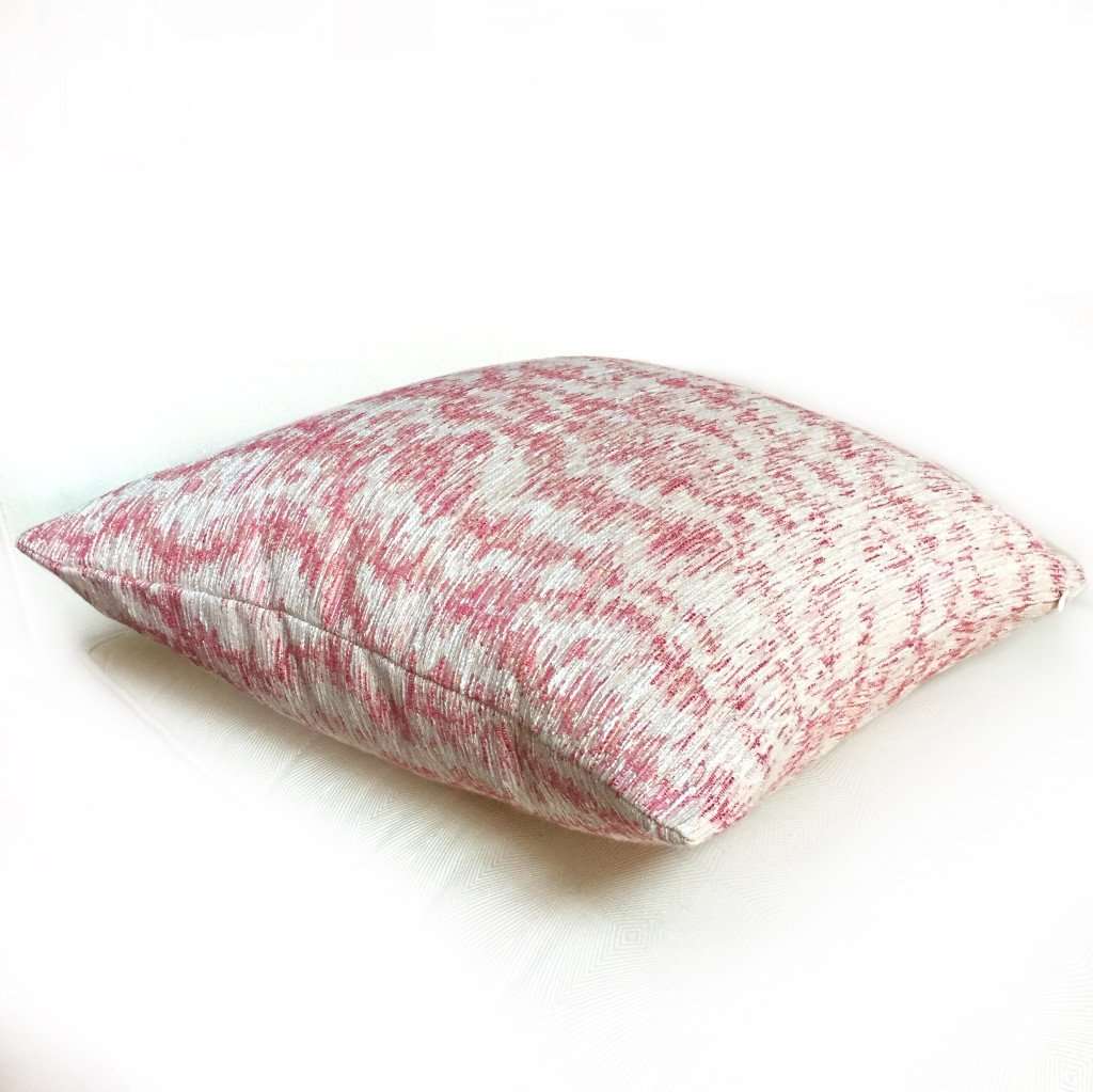 Pink Ivory Abstract Texture Pillow Cover - 18x18 & 20x20 Inch Decorative Throw Pillow Case - Soft Bohemian Home Decor for Living Room, Bedroom, or Nursery