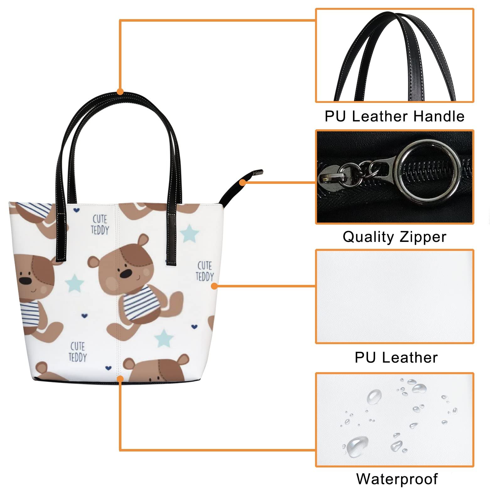 Stylish Leather Tote Bag for Women - Durable Crossbody Handbag with Adjustable Strap, Perfect for Work, Travel & Everyday Use