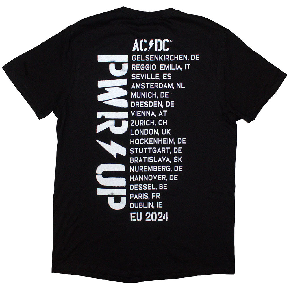 AC/DC Official Tour 2024 T-Shirt - Black & White Vintage Band Photo - Rock Music Merchandise for Concerts & Fan Events