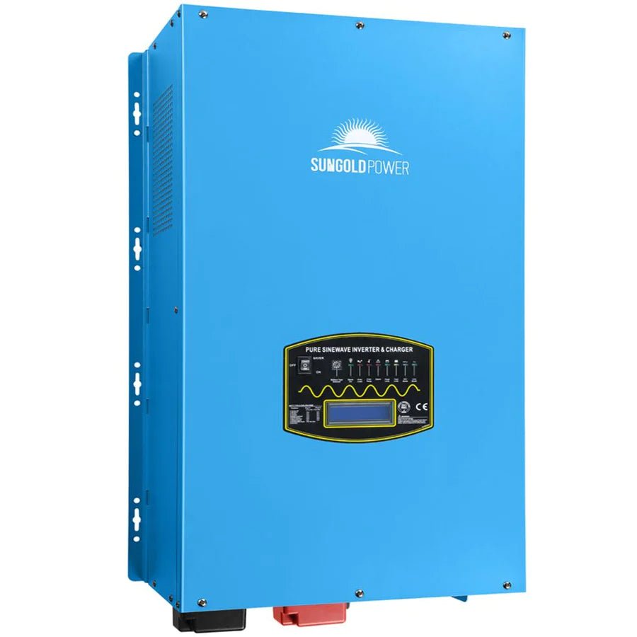 SunGoldPower 12000W 48V Split Phase Pure Sine Wave Inverter Charger for Home Solar Power System, RV, Off-Grid & Emergency Backup Power