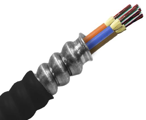 Armored Riser Fiber Optic Cable - Single Mode OS2 Corning Fiber - Indoor/Outdoor OFCR Cable (Per Foot) - Perfect for Data Centers, Telecom Networks & Harsh Environments