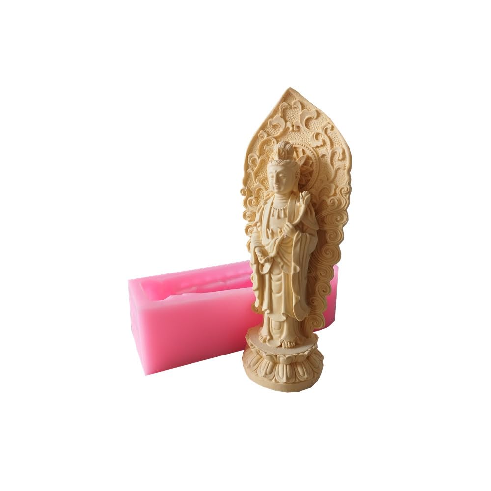 Redxin Buddha Silicone Mold for Soap, Candle, Chocolate & Cake Making - DIY Craft Supplies for Handmade Soap, Candles, Candy & Baking Decorations - Perfect for Home Crafting, Gifts & Spa Relaxation