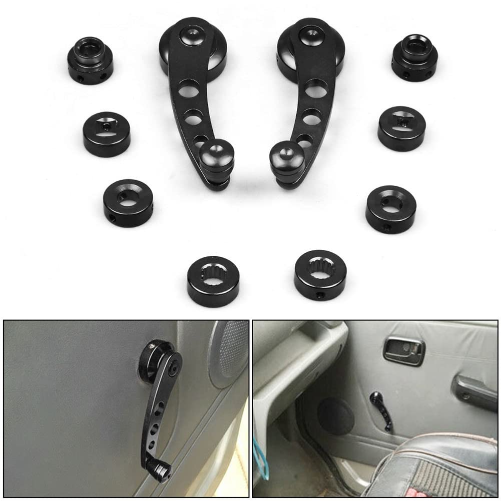 Universal Billet Aluminum Car Window Crank Handle - Manual Window Lifter Replacement for Wagon, Van & Automotive (Silver) | Durable Interior Upgrade for Smooth Window Operation