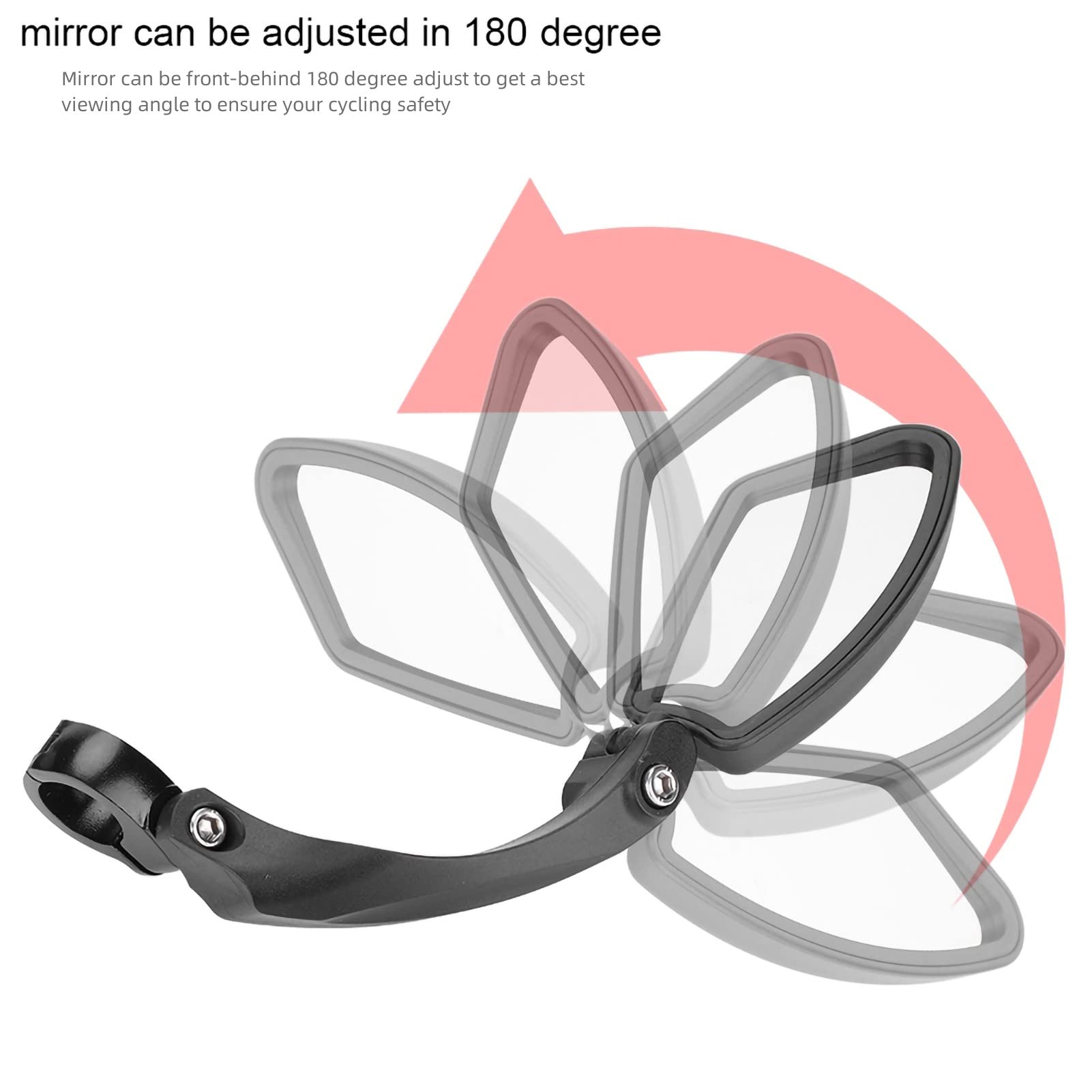 Universal Bike Mirror - 180° Rotating HD Safety Rearview Mirror for Mountain & Road Bikes (Left/Right Handlebar) | Perfect for Commuting, Cycling Safety & Traffic Awareness