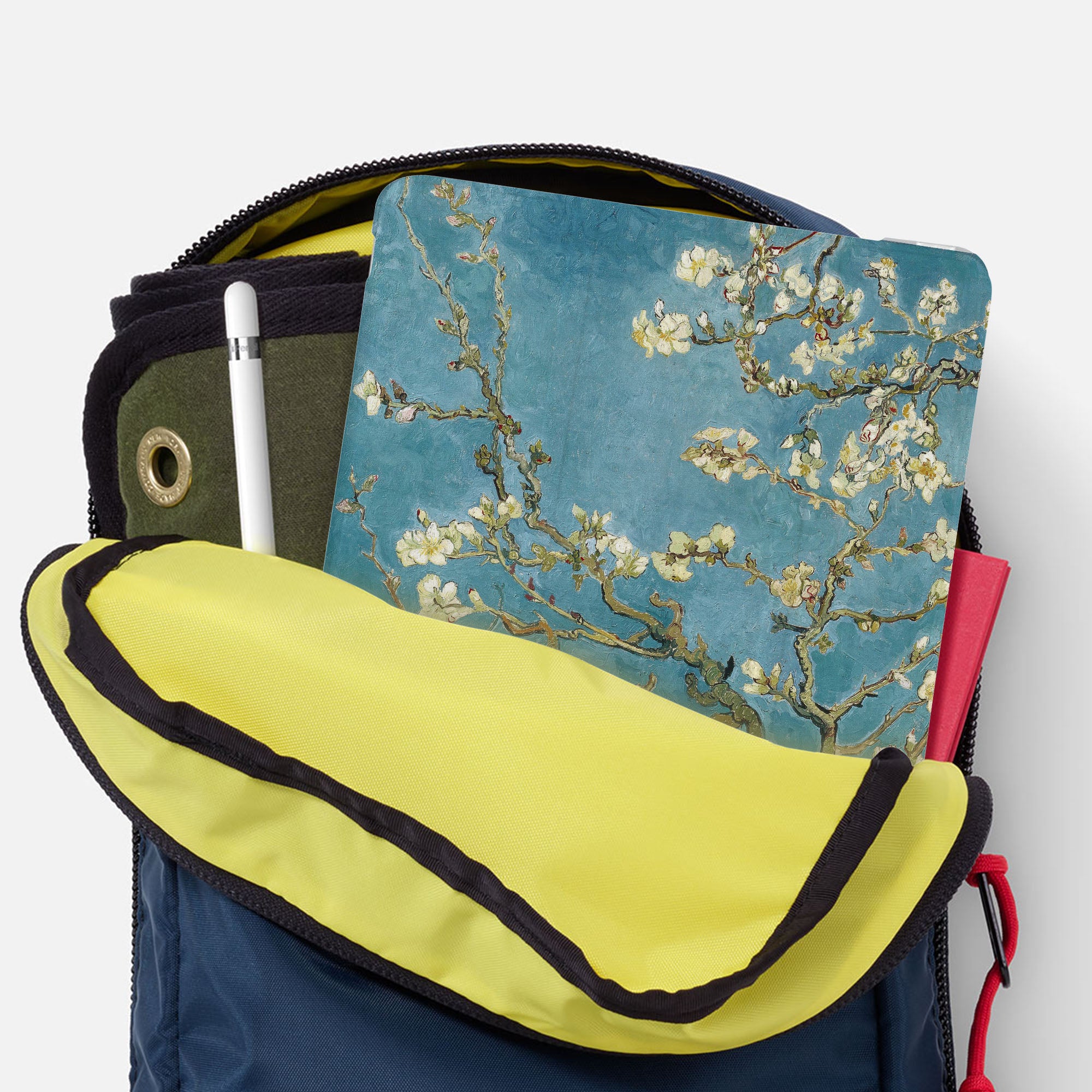 Premium iPad See-Through Case with Oil Painting Design - Slim Protective Cover for iPad Pro/Air/Mini - Perfect for Work, Travel & Home Use