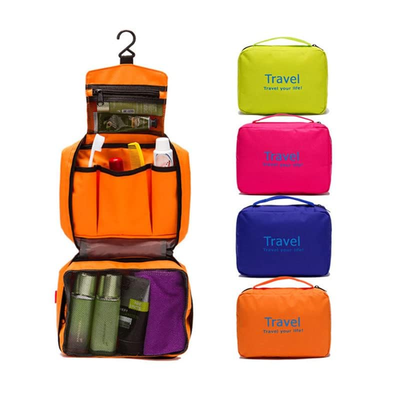 Portable Waterproof Cosmetic Organizer Bag - Travel Makeup Pouch & Toiletry Case with Zipper - Multipurpose Storage for Cosmetics, Brushes, Skincare (Pack of 1) - Perfect for Travel, Gym, Beach & Daily Use