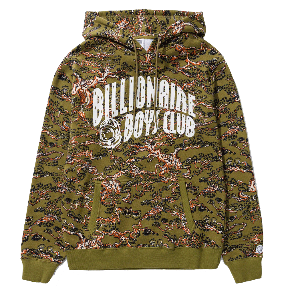 Camo Arch Hoodie - Olive Drab | Military Style Pullover for Outdoor Adventures & Urban Streetwear