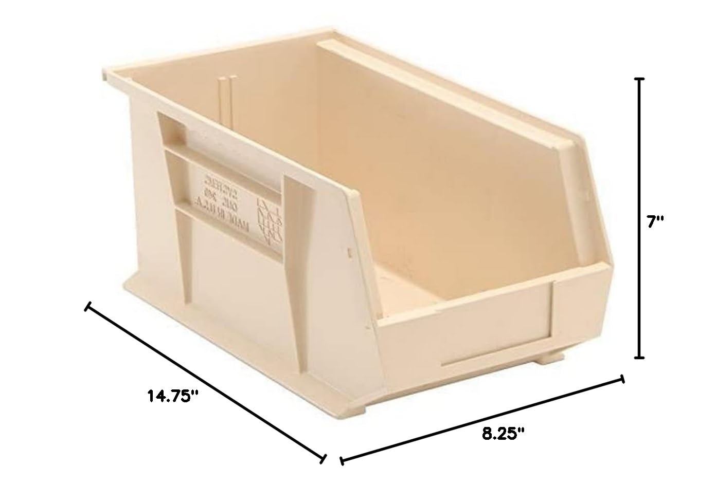 Aviditi 12-Pack Plastic Stackable & Hangable Storage Bins - 14.75