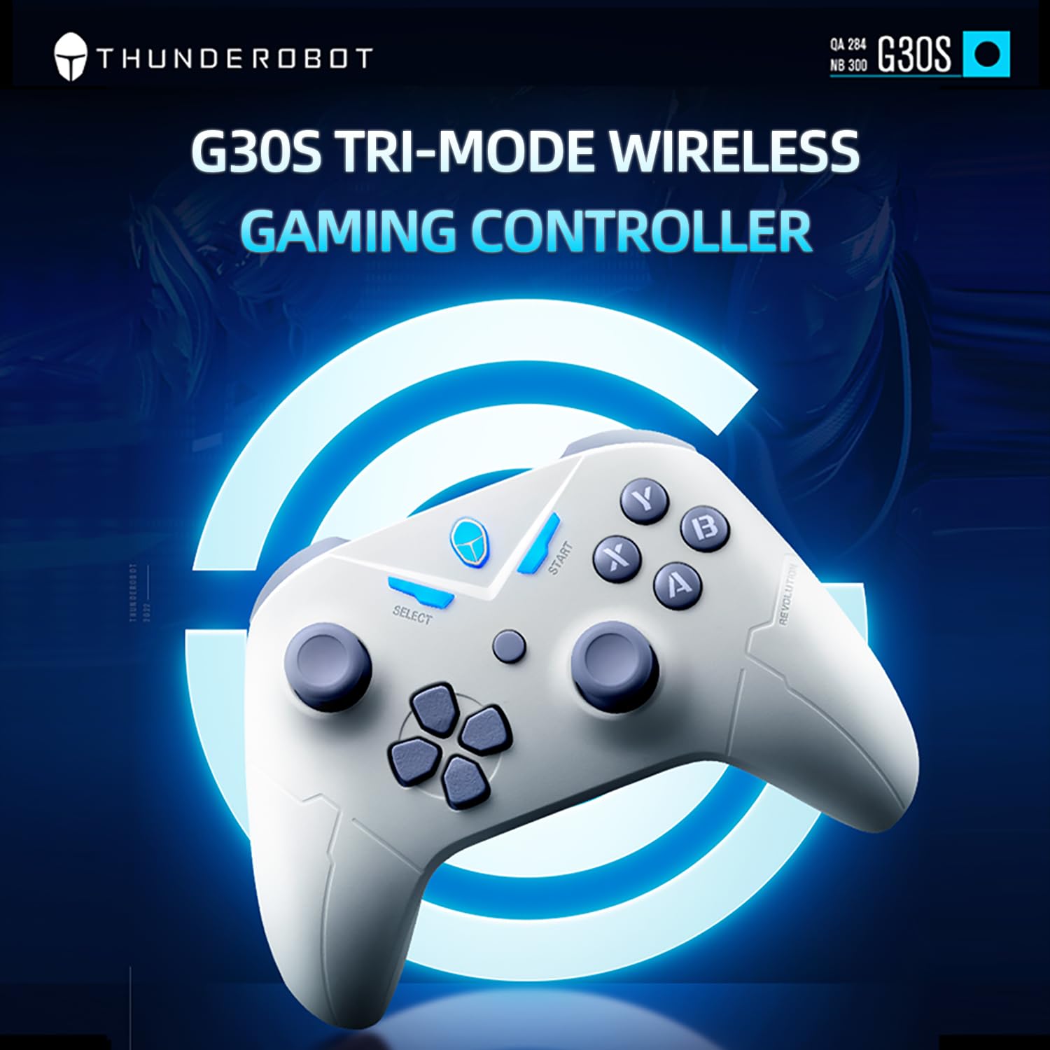 Thunderobot G30S Wireless Gaming Controller for PC, Switch, iOS & Android - Hall Effect Triggers, Adjustable Joystick - Perfect for Fortnite, Call of Duty & Mobile Gaming