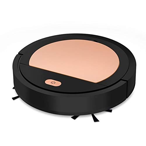 LXRZLS Smart Robot Vacuum Cleaner with 1800Pa Strong Suction, Large Capacity Battery, Ultra-Quiet & Triple Filtration System - Gold Black for Home, Office & Pet Hair Cleaning