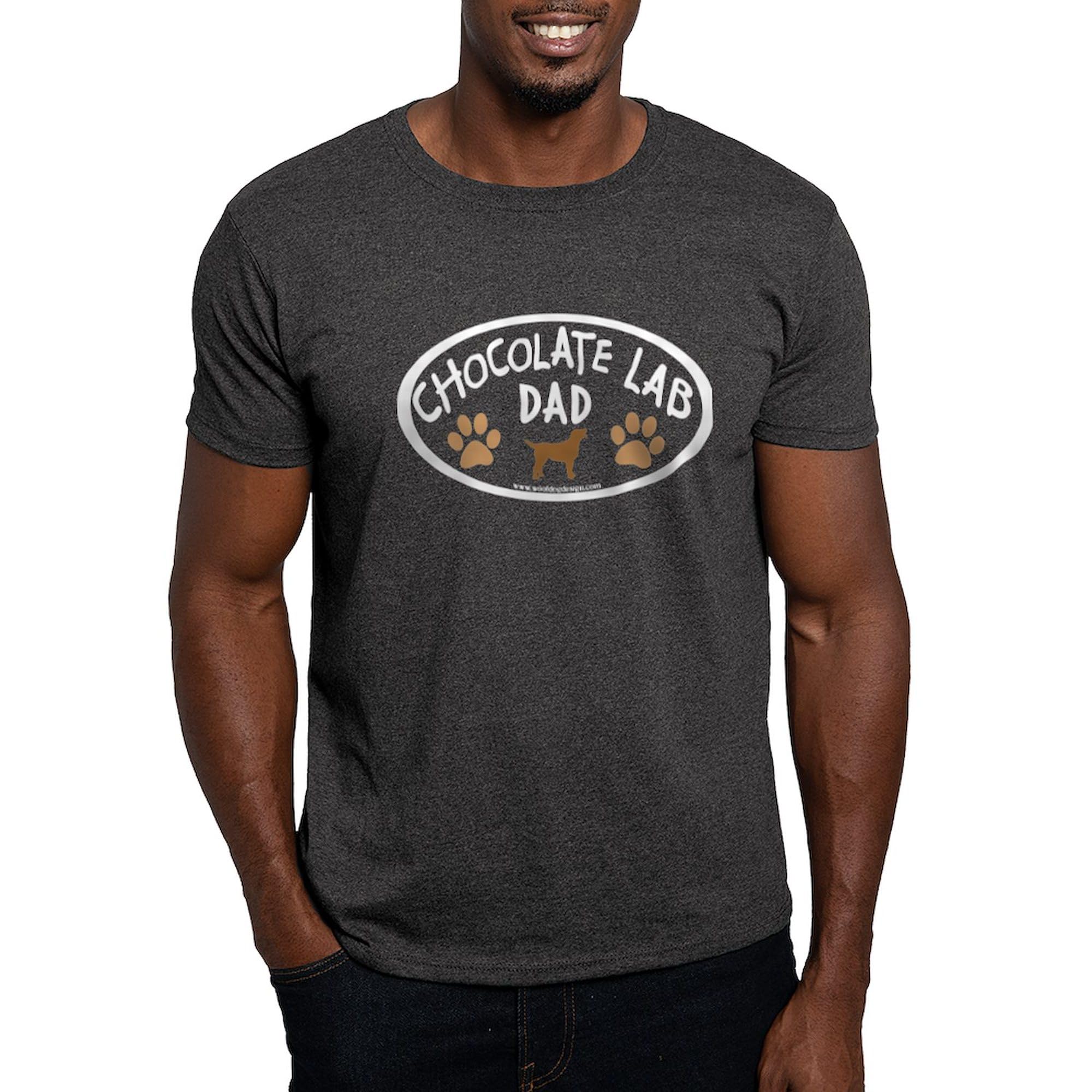 Chocolate Lab Dad T-Shirt for Men - 100% Cotton Classic Graphic Dark Tee | Perfect for Casual Wear, Gifts & Dog Lovers