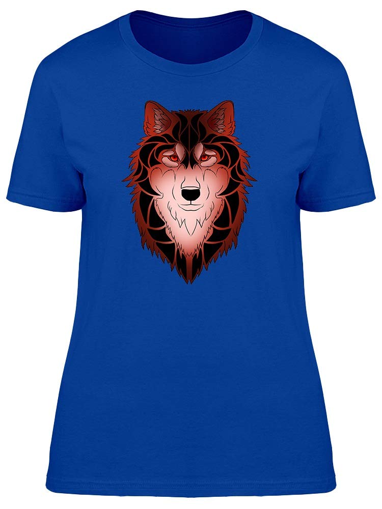 Red and Black Wolf Graphic T-Shirt for Men - Stylish Casual Tee for Outdoor Adventures and Streetwear Fashion