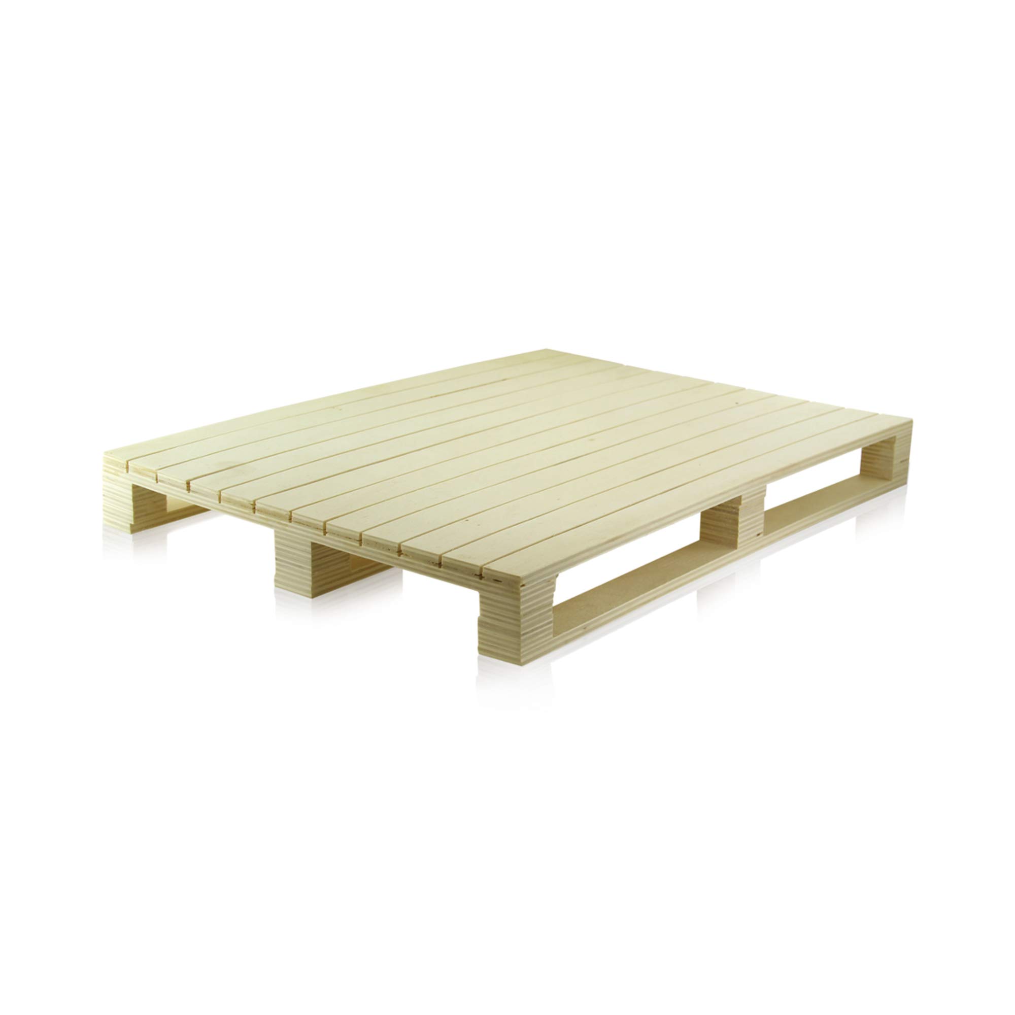 Rustic Wooden Serving Tray - Natural Wood Pallet Tray for Meals, Snacks & Home Decor - Sturdy Handcrafted Wooden Charcuterie Board (15.6x11.75x1.73 Inches) - Set of 6 - Perfect for Dining, Entertaining & Farmhouse Style Kitchen Decor