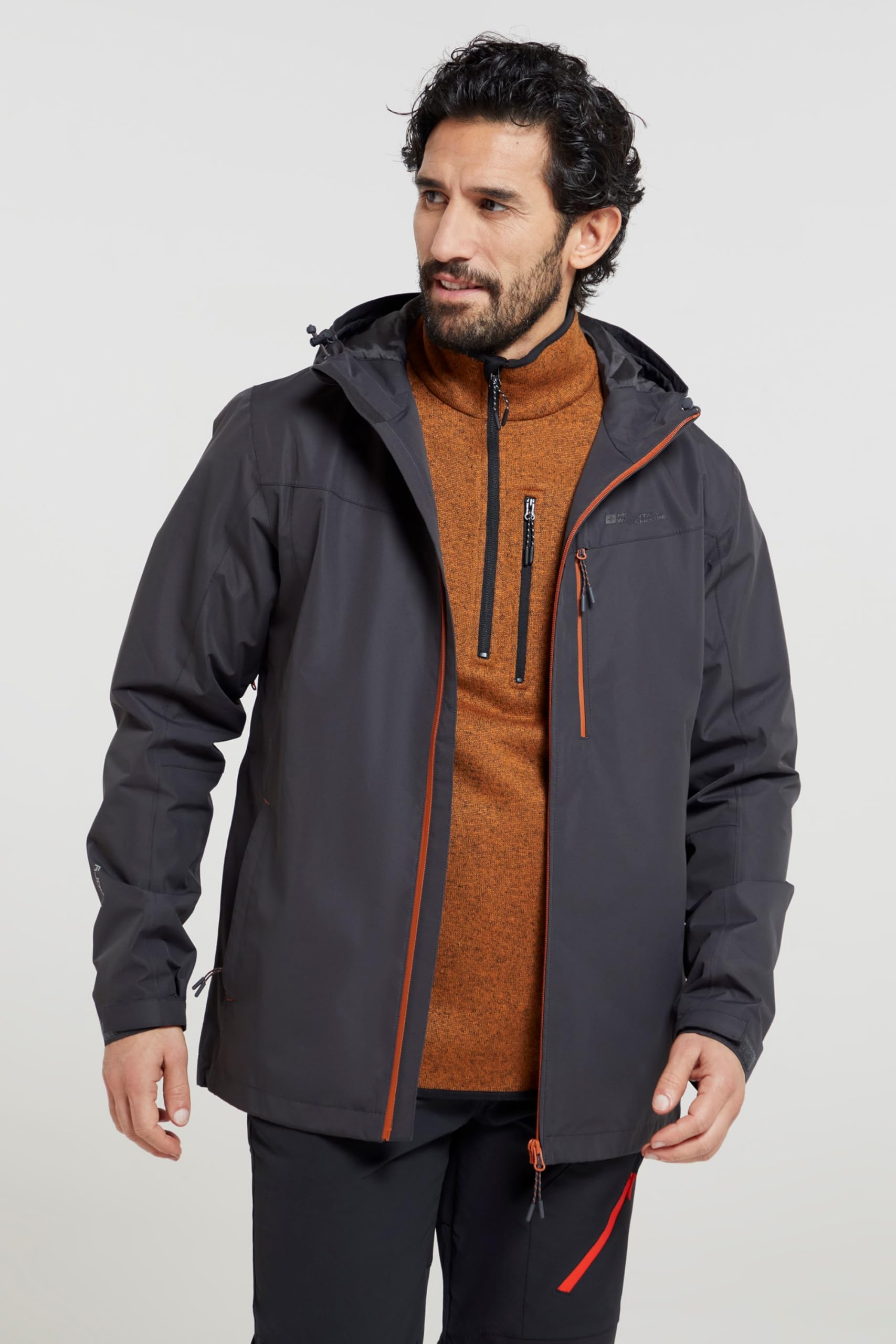 Mountain Warehouse Brisk Extreme Men's Waterproof Jacket - Lightweight Windproof Raincoat for Hiking, Camping & Outdoor Adventures