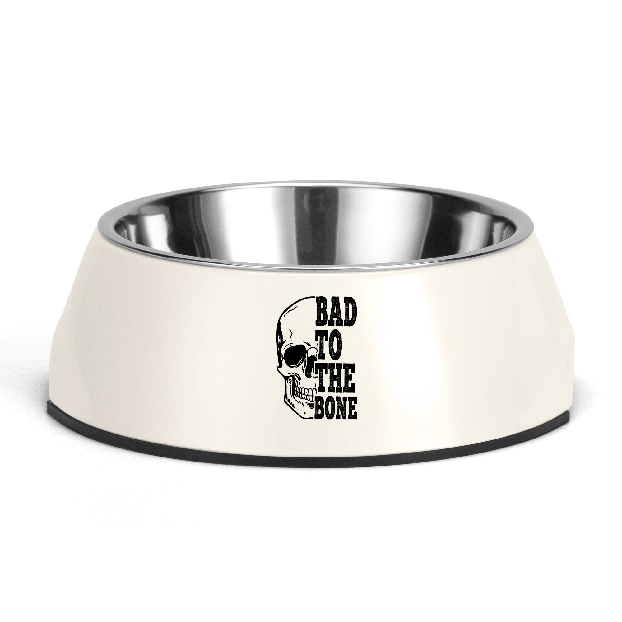 Bad To The Bone Pet Food Bowl - Durable Non-Slip Dog & Cat Dish for Large Breeds - Perfect for Indoor & Outdoor Feeding