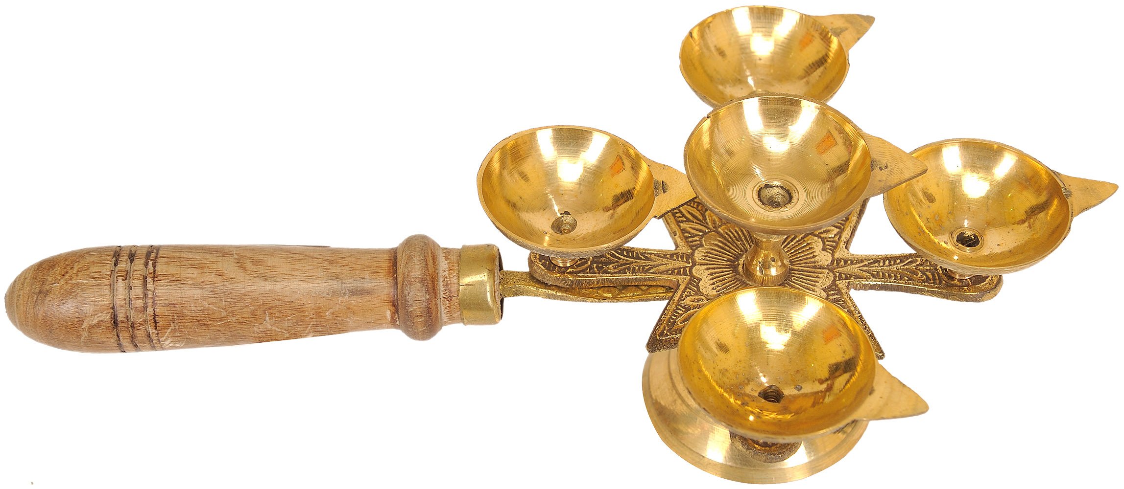 Five-Wick Handheld Brass Lamp - Elegant Home Decor for Living Room, Bedroom, or Outdoor Gatherings