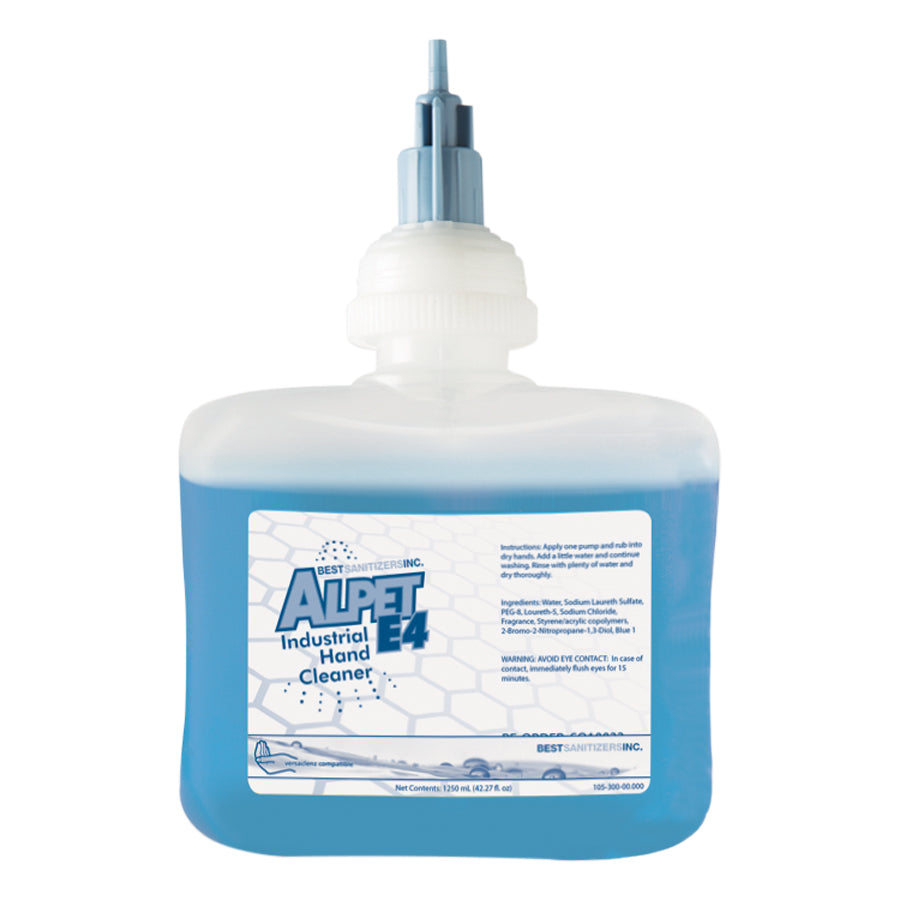 Alpet E4 Heavy-Duty Industrial Hand Cleaner - 1250ml Cartridge (Pack of 6) | Fast-Acting Degreaser for Mechanics, Auto Shops & Construction Workers | Removes Oil, Grease & Tough Stains