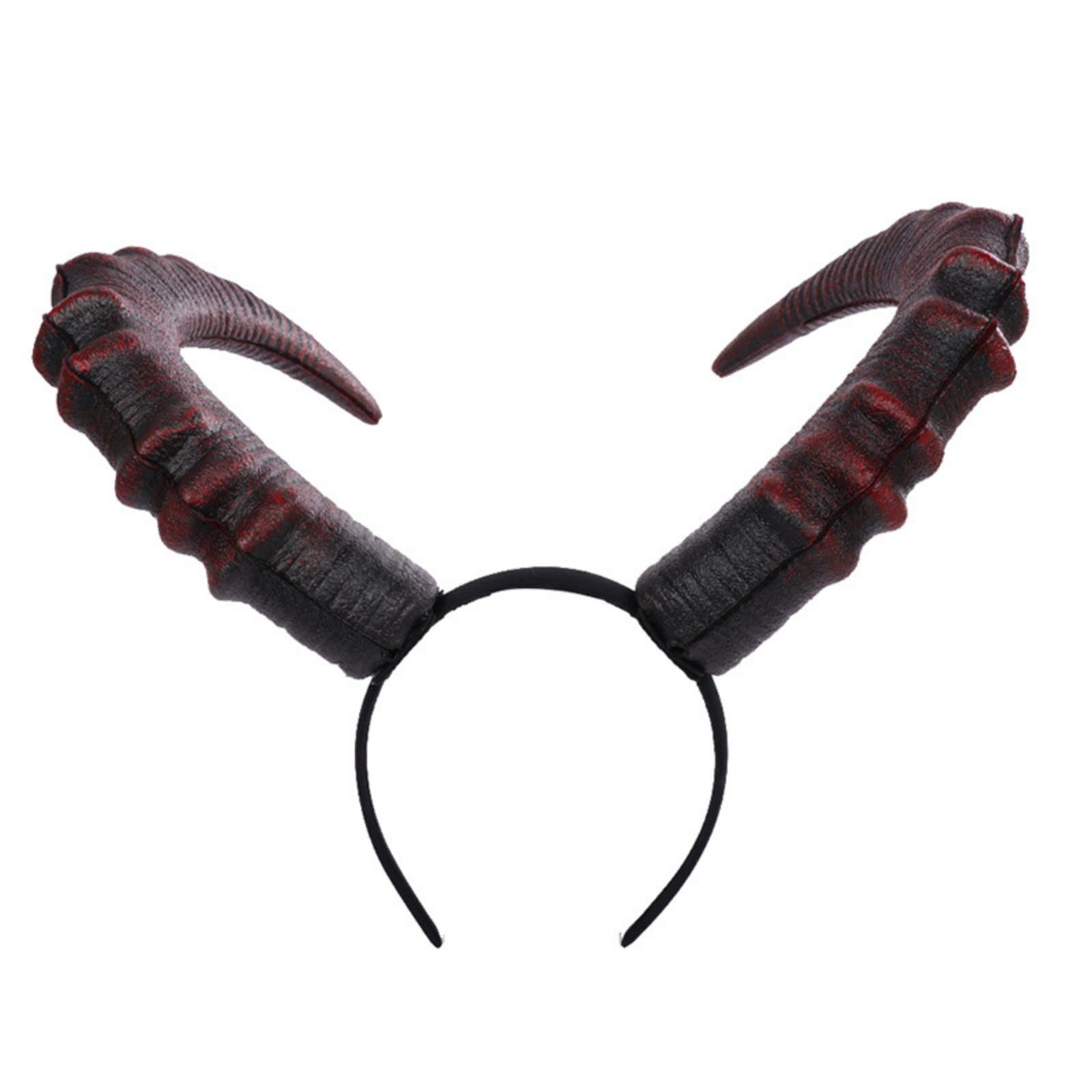 HQROIDD Devil Horns Headband - Gothic Dragon Horns Headpiece for Halloween Costume, Cosplay & Party Accessories | Realistic Deluxe Headwear for Adults & Teens