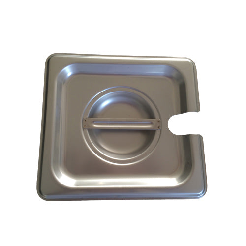 859235 Slotted 1/6 Size Steam Table Pan Cover - Durable Commercial Food Pan Lid for Buffets, Catering & Restaurant Kitchens - Perfect for Food Warming, Serving & Display