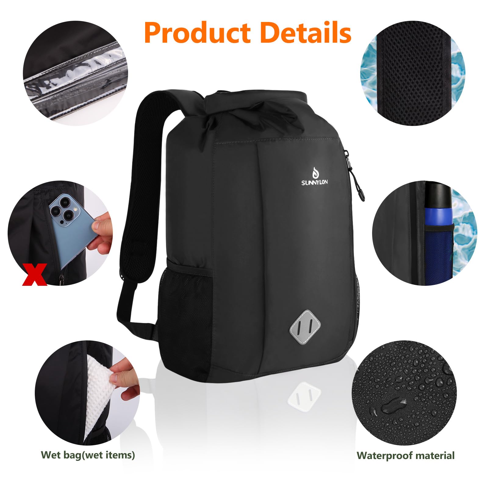 20L Waterproof Dry Bag Backpack with Waist Pouch & Phone Case - Roll Top Design for Kayaking, Boating, Beach, Rafting, Hiking, Camping, Fishing - Perfect for Outdoor Adventures and Water Sports